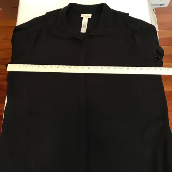 CHICO’S Button Down Tunic Short Split Sleeve Blouse Black Women’s Size XL 1X - Picture 10 of 16